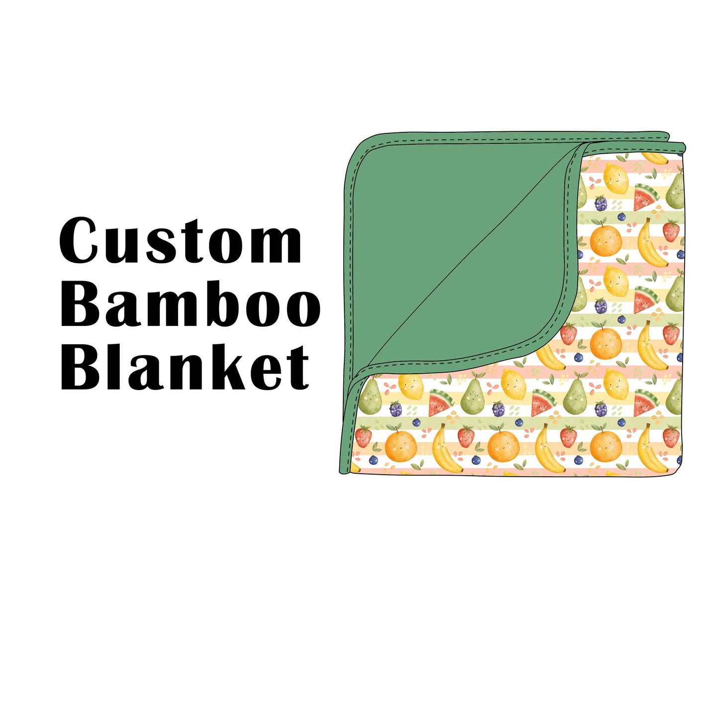 Custom Bamboo Viscose Blankets 50x50