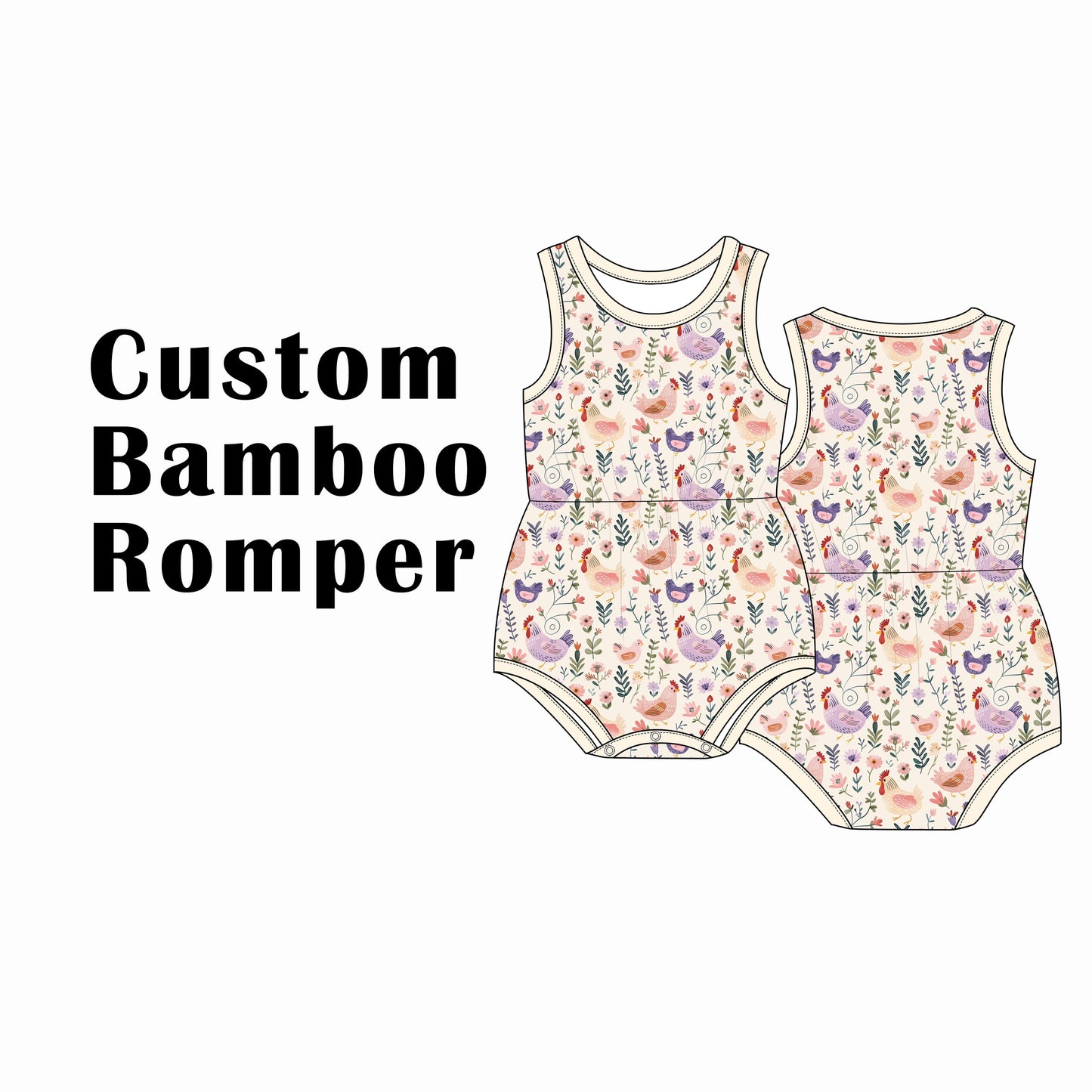 Custom Bamboo Viscose Baby Sleeveless Bubble Romper
