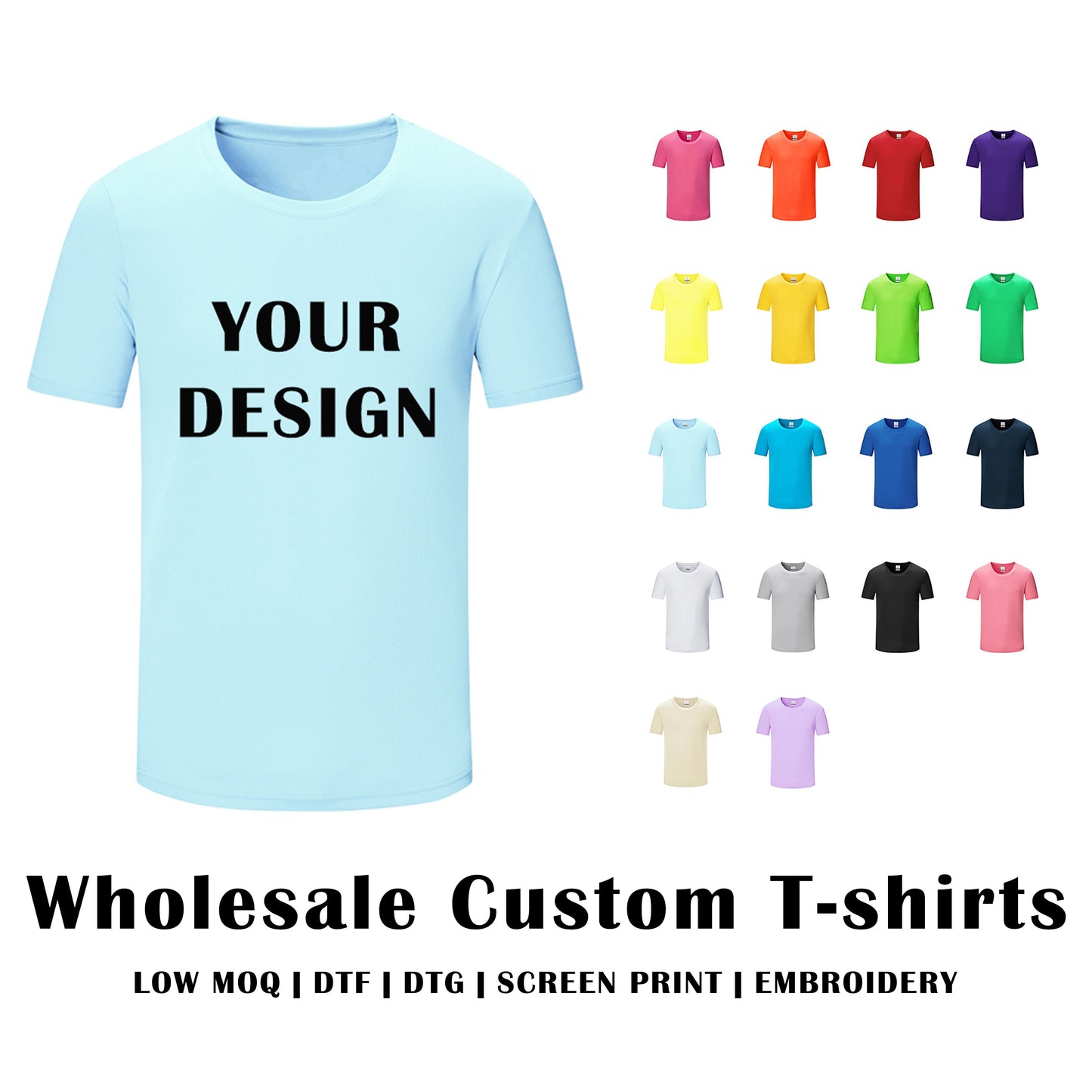 Wholesale Custom T-shirts-Unisex/100% Polyester/140 GSM