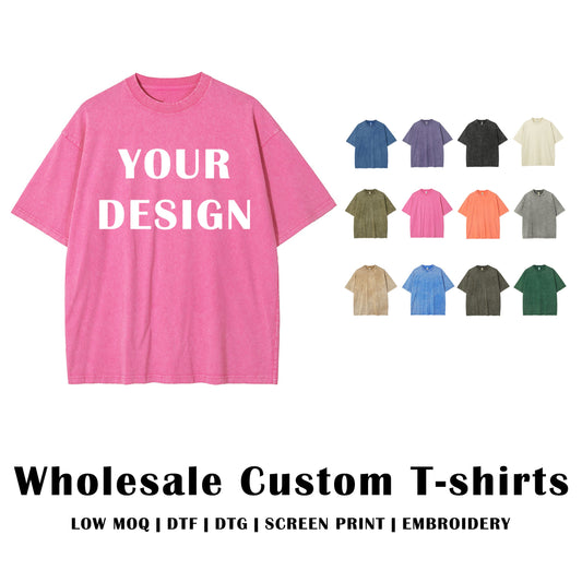 Wholesale Custom Oversize Vintage Washed T-shirts/250 GSM