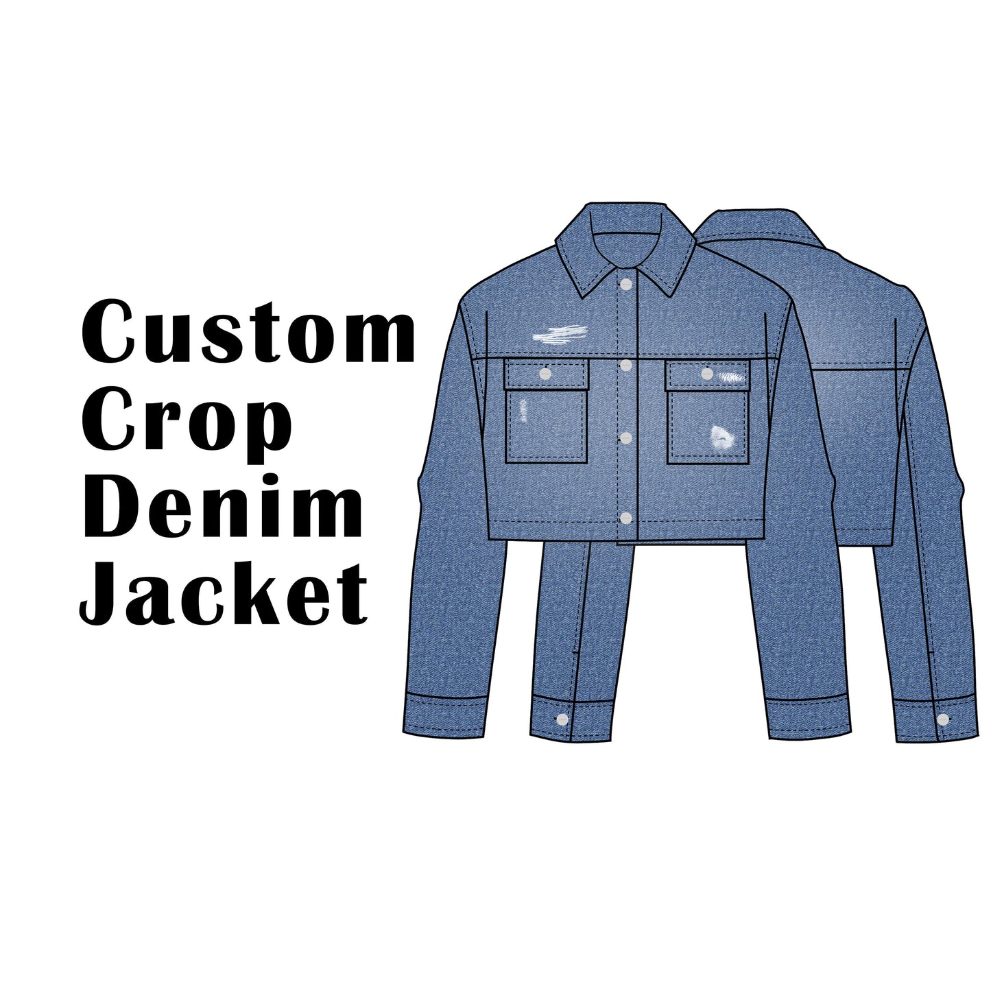 Custom Denim Crop Jackets