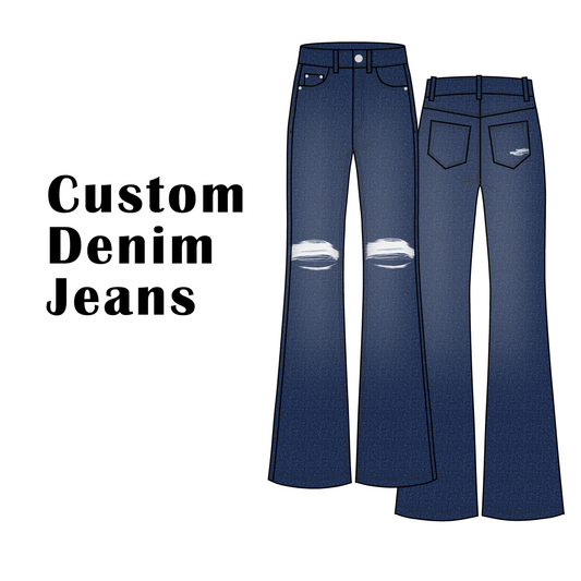 Custom High Rise Denim Flare Jeans