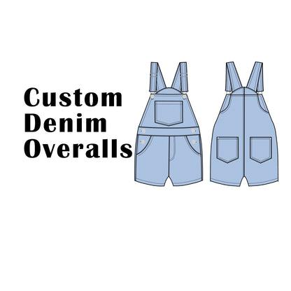 Custom Denim Short Overalls