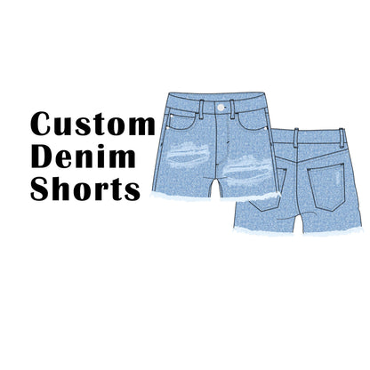 Custom Distressed Denim Shorts