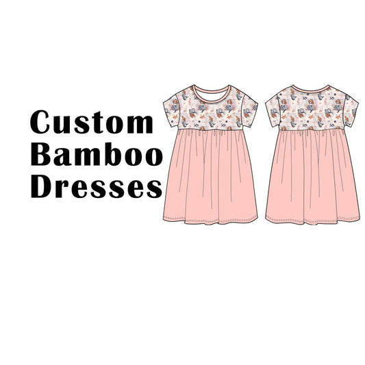 Custom Bamboo Viscose Baby & Toddler Short Sleeves Dresses