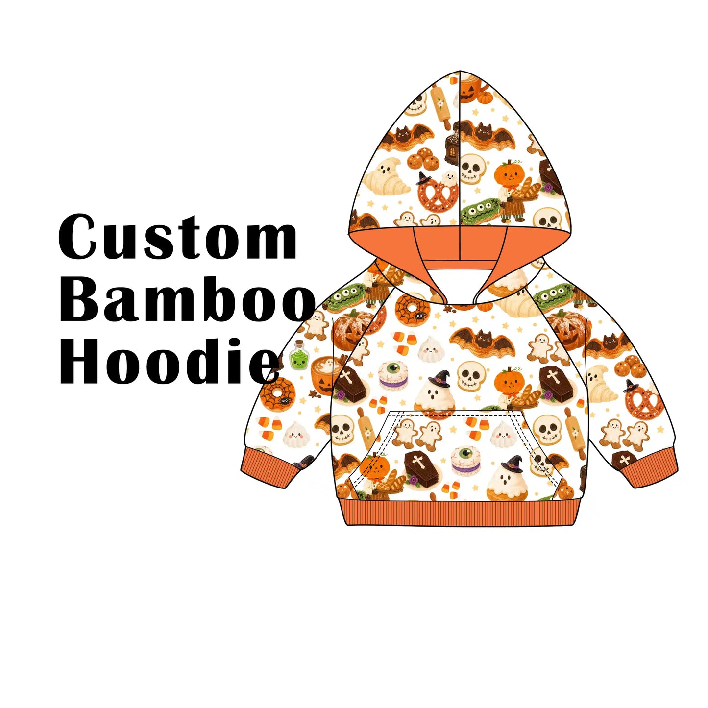 Custom Bamboo Cotton Blend French Terry Hoodie