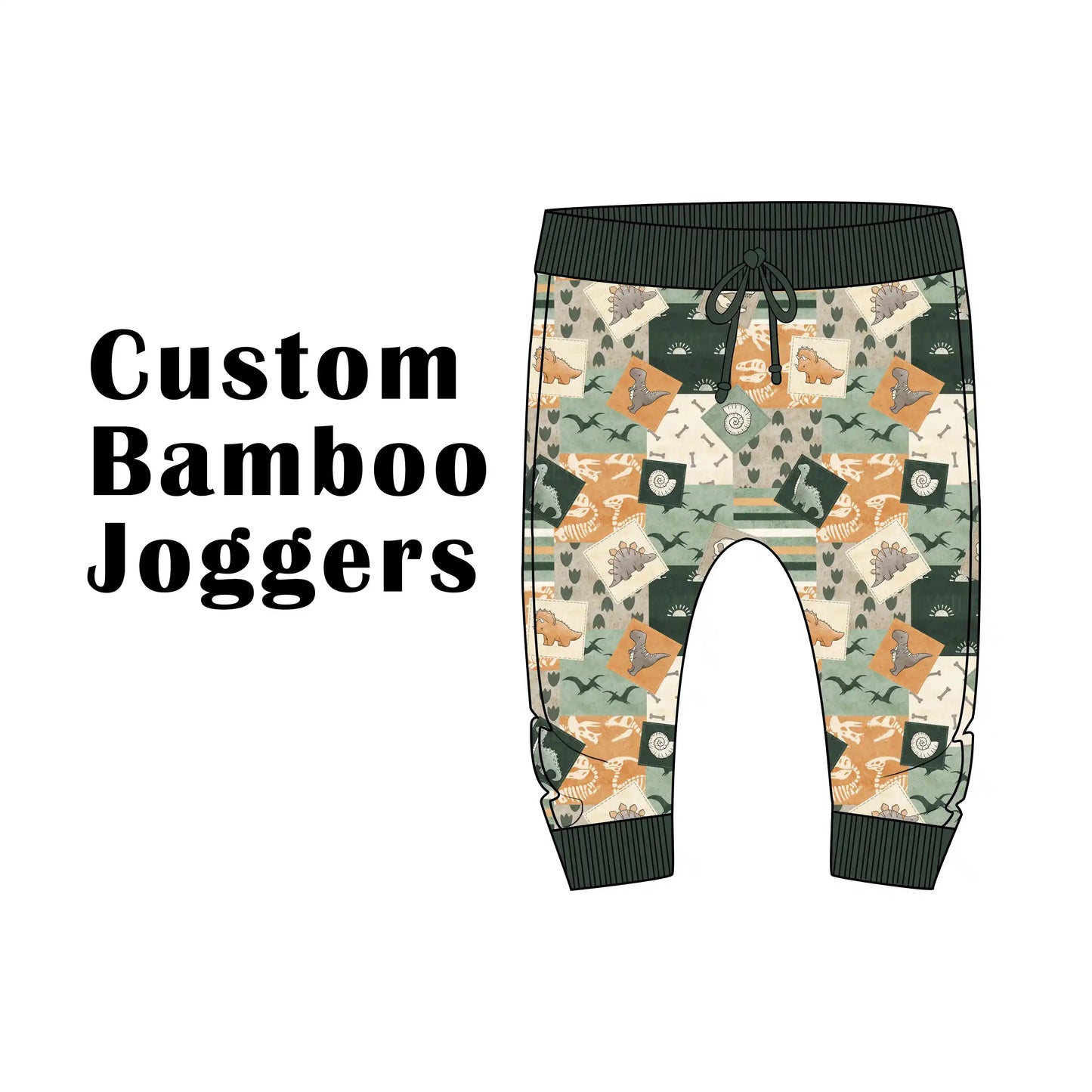 Custom Bamboo Cotton Blend French Terry Joggers