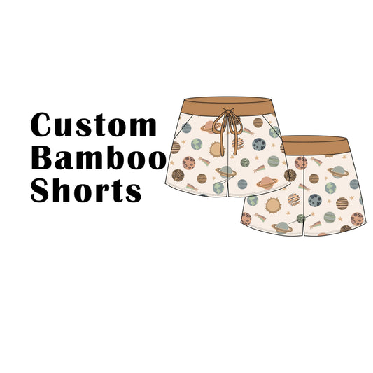 Custom Bamboo Viscose High Waistband with Cord Shorts
