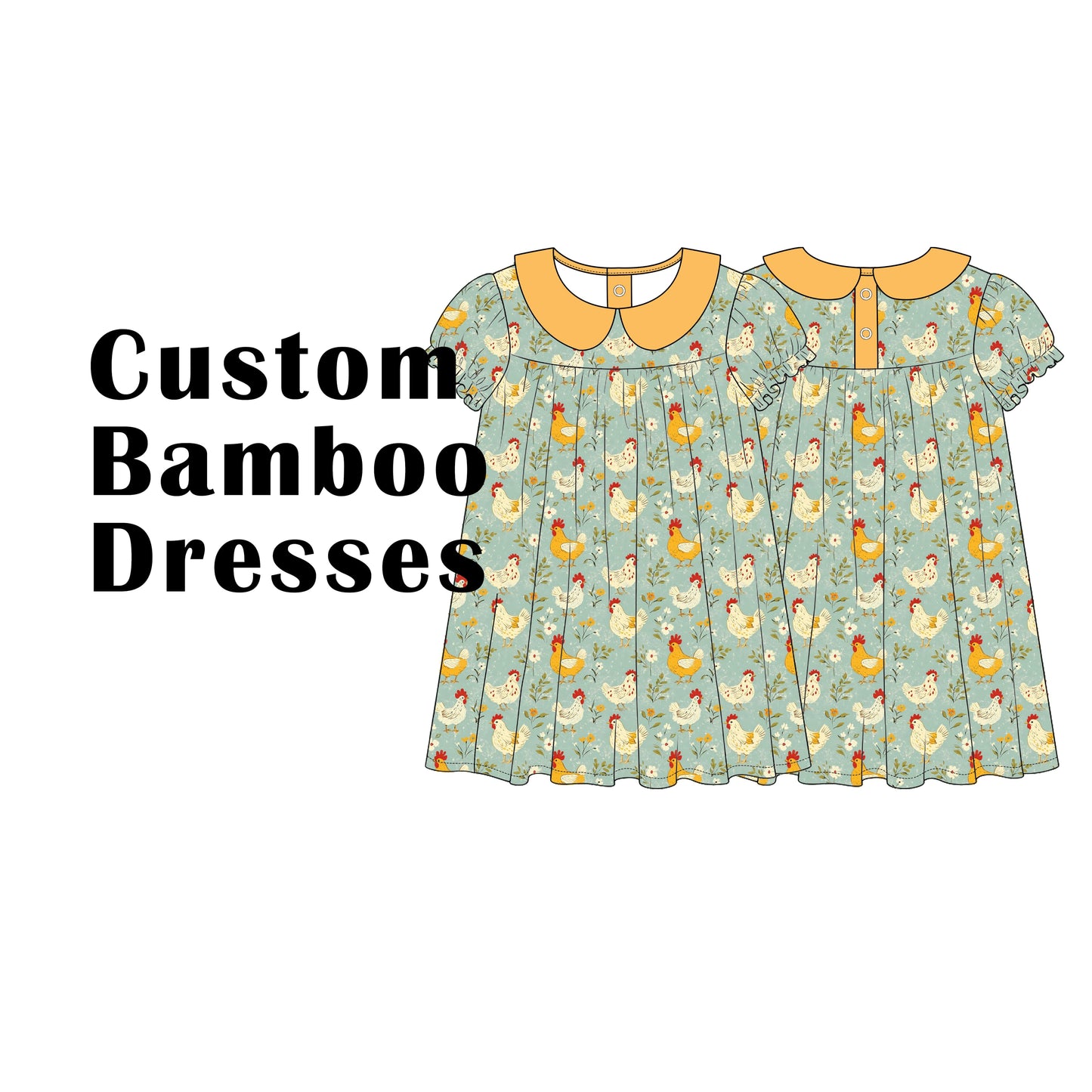 Custom Bamboo Viscose Peter Pan Collar Dresses