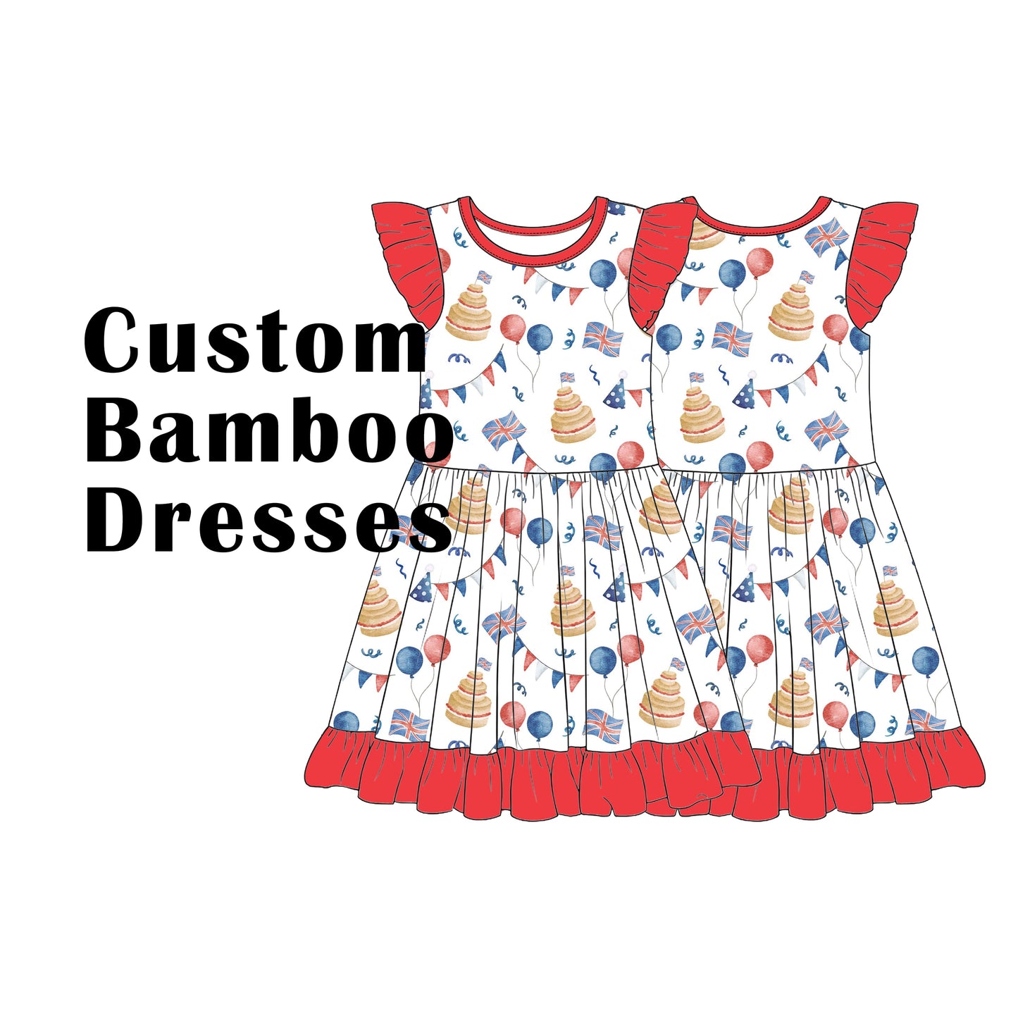 Custom Bamboo Viscose Ruffled Dresses