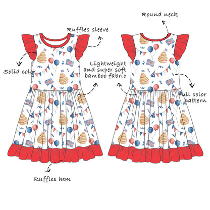 Custom Bamboo Viscose Ruffled Dresses