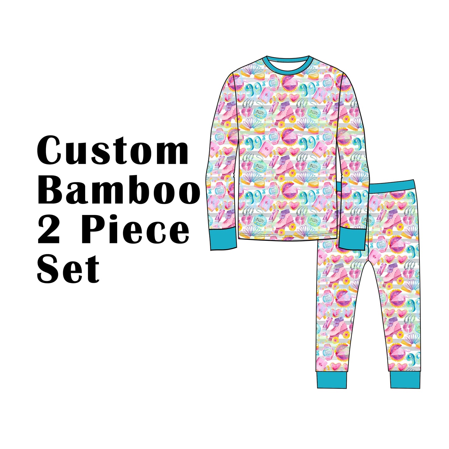 Custom Bamboo Viscose Baby & Toddle & Kids Long 2 piece set- Long Sleeves Shirts + Pants