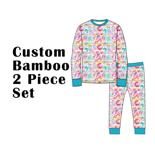 Custom Bamboo Viscose Baby & Toddle & Kids Long 2 piece set- Long Sleeves Shirts + Pants