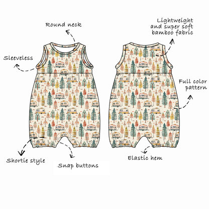 Custom Bamboo Viscose Baby Sleeveless Bubble Romper