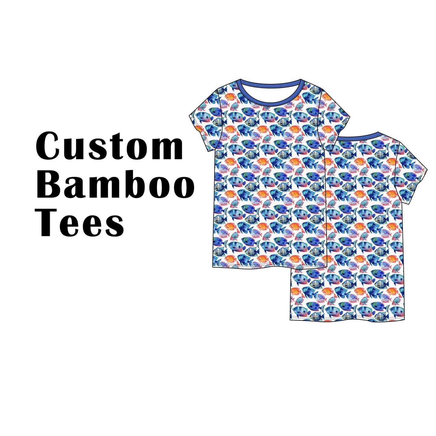 Custom Bamboo Viscose Round Neck Short Sleeves Tees
